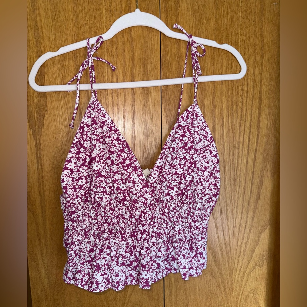 BRAND NEW: V-Neck Cami With Adjustable Tie Straps.